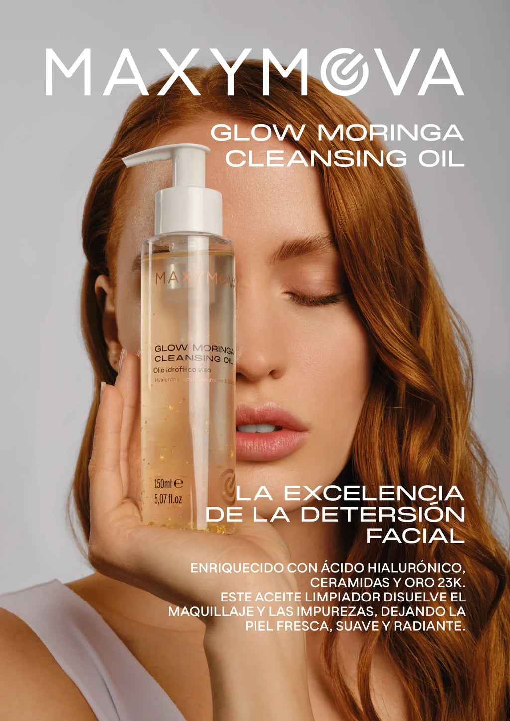 Expositor de Mostrador Glow Moringa Cleansing Oil Maxymova