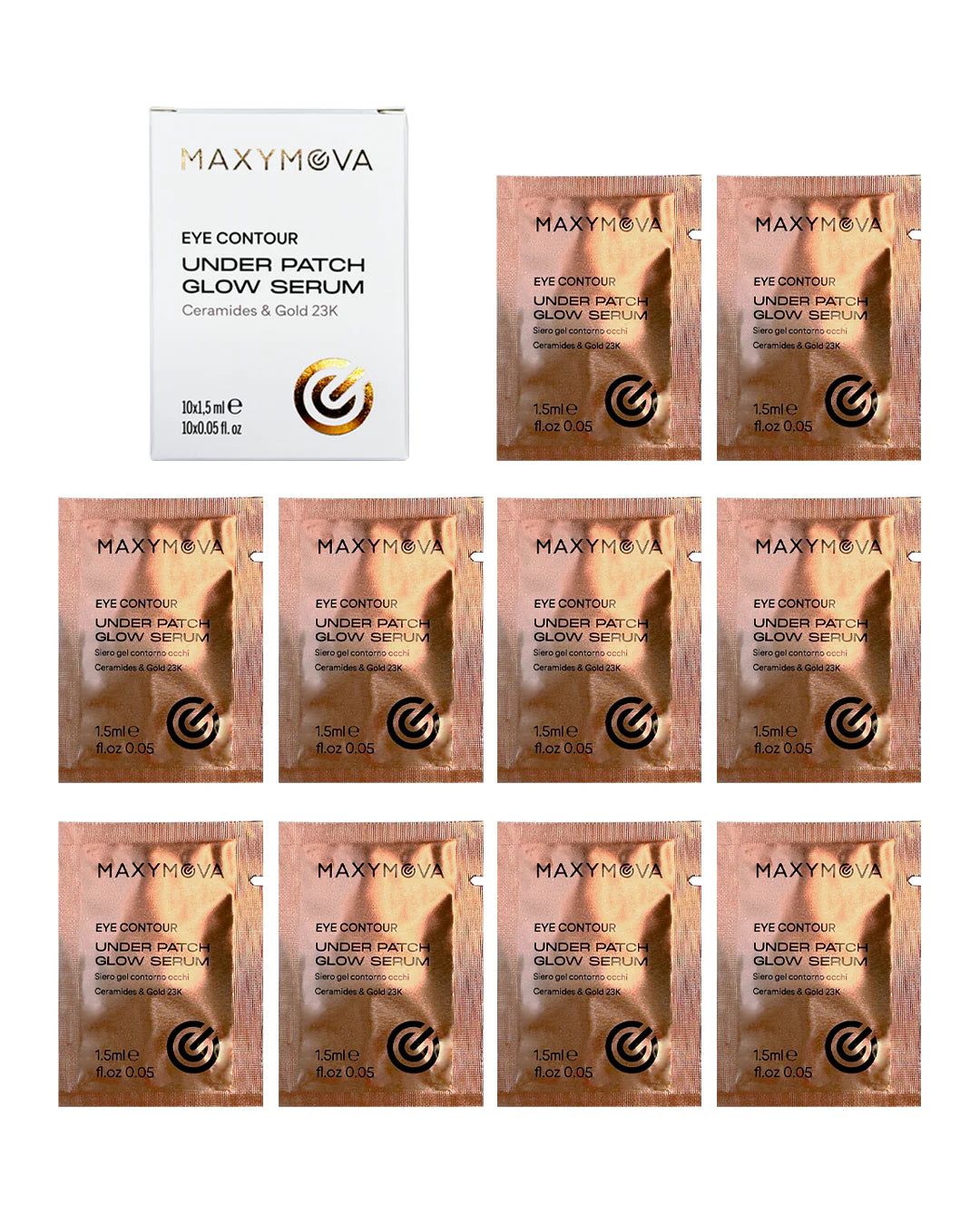 Set de 10 Sobres Under Patch Glow Serum 1,5 ml Maxymova