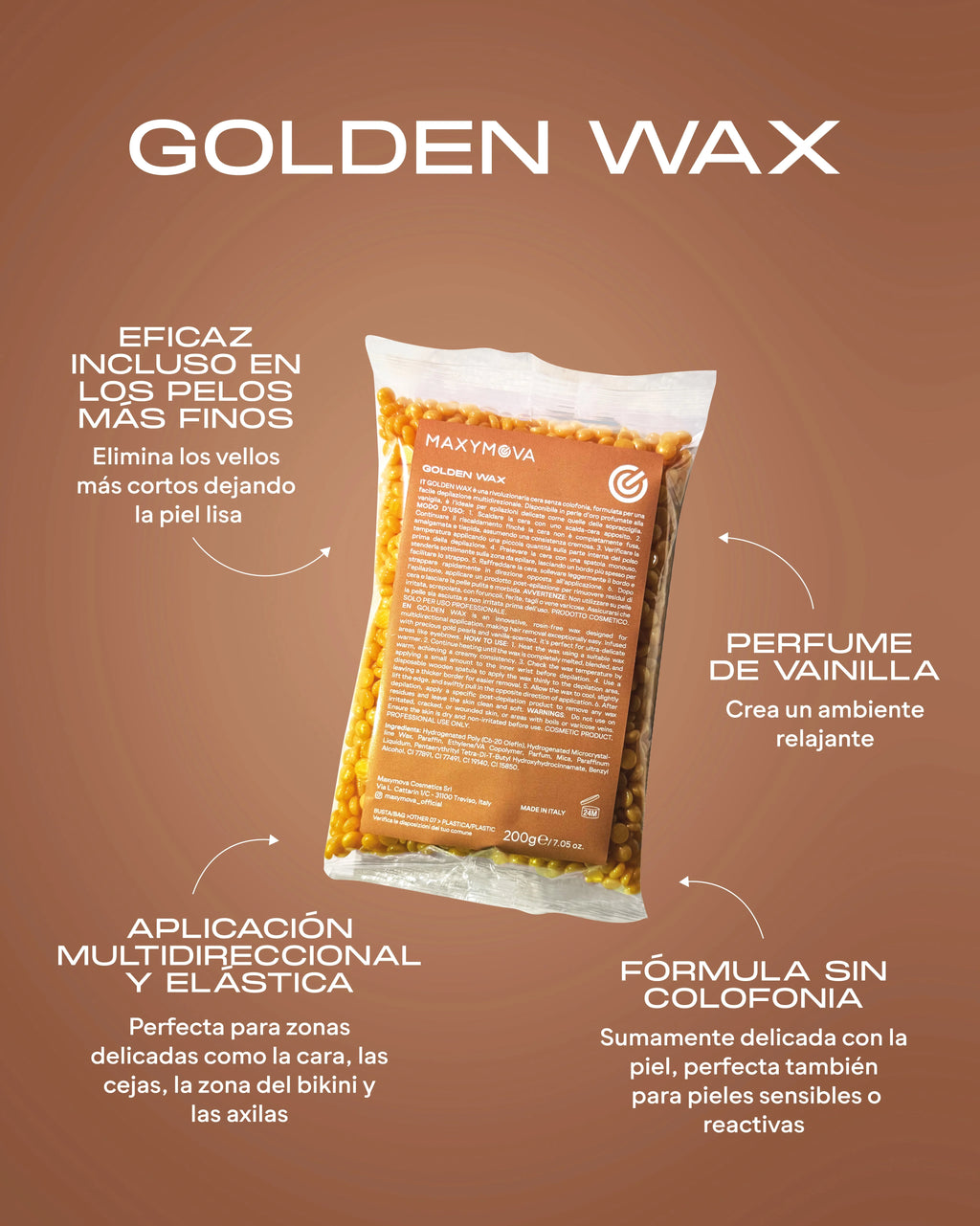 Golden Wax Maxymova · Perlas de Cera Elástica 1 kg