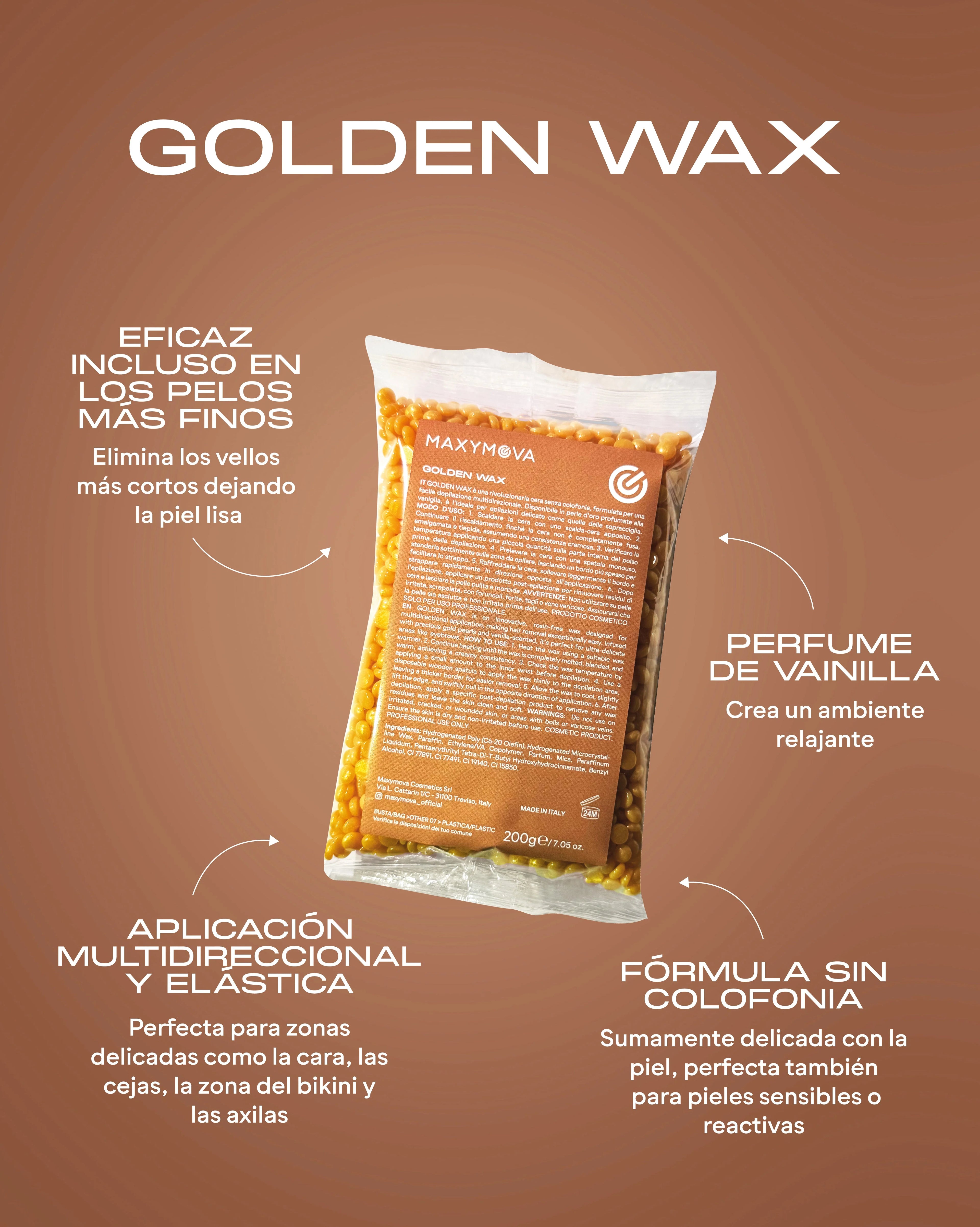 Golden Wax Maxymova · Perlas de Cera Elástica 1 kg