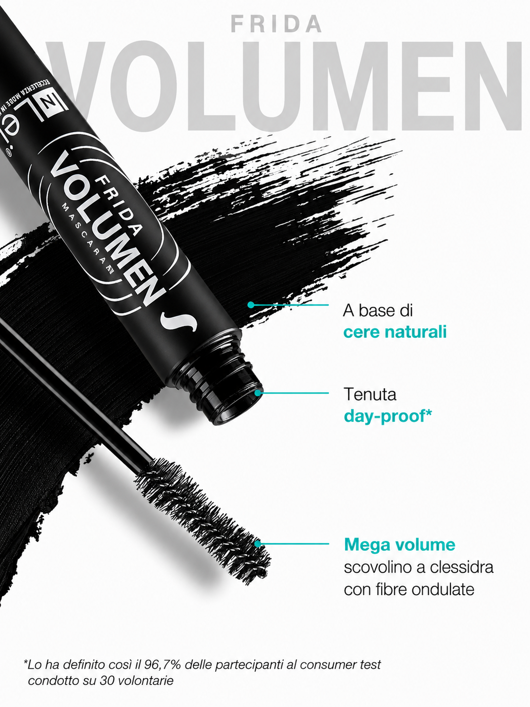 InLei® EXPOSITOR FRIDA VOLUME – Máscara Voluminizadora para Pestañas Naturales y Extensiones 9 unidades