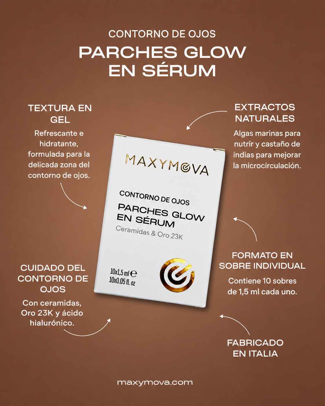 Set de 10 Sobres Under Patch Glow Serum 1,5 ml Maxymova