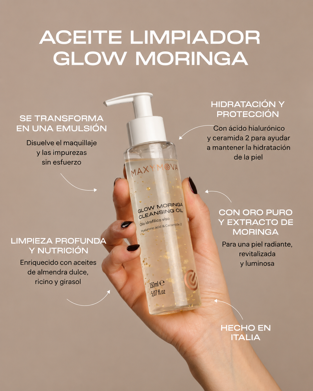 Set de 10 Glow Moringa Cleansing Oil Maxymova