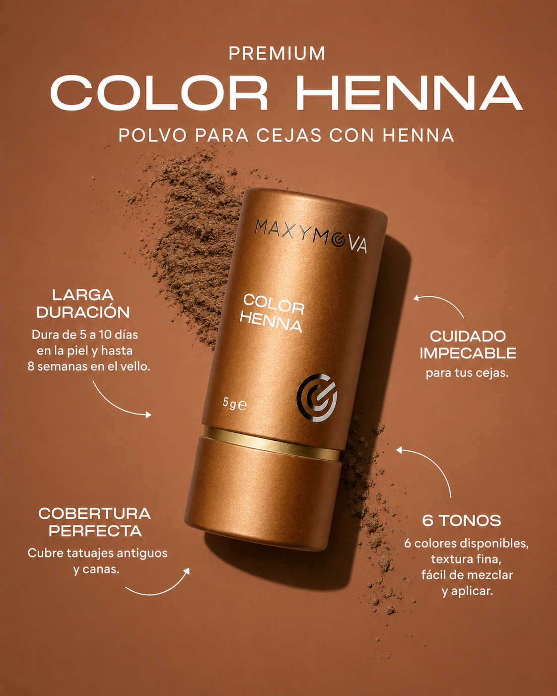 Mini Kit de Henna para Cejas Maxymova