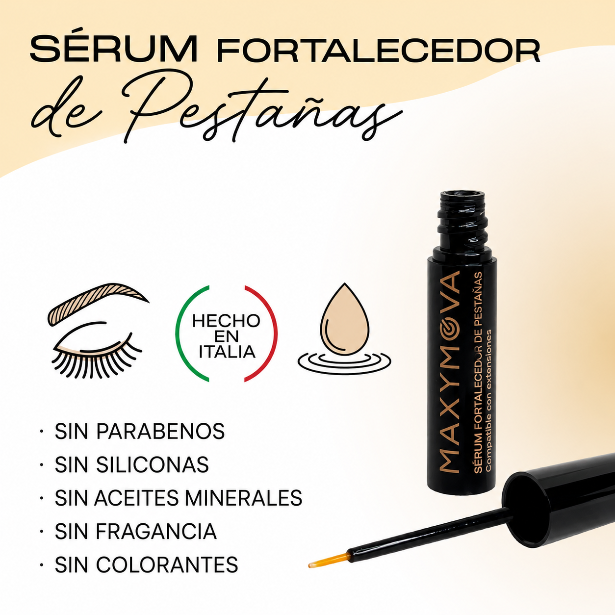 Sérum Fortalecedor para Pestañas y Cejas Maxymova