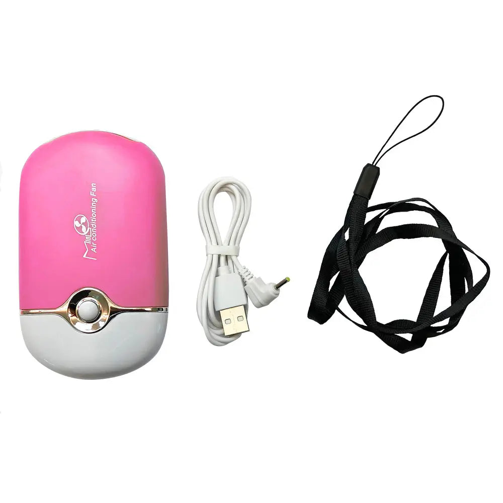 Mini Ventilador Portátil USB Rosa