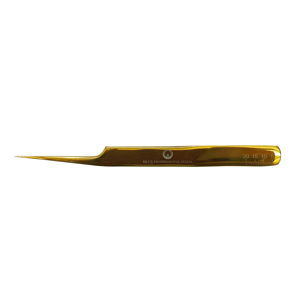 Pinza Recta Oro para Separación de Pestañas