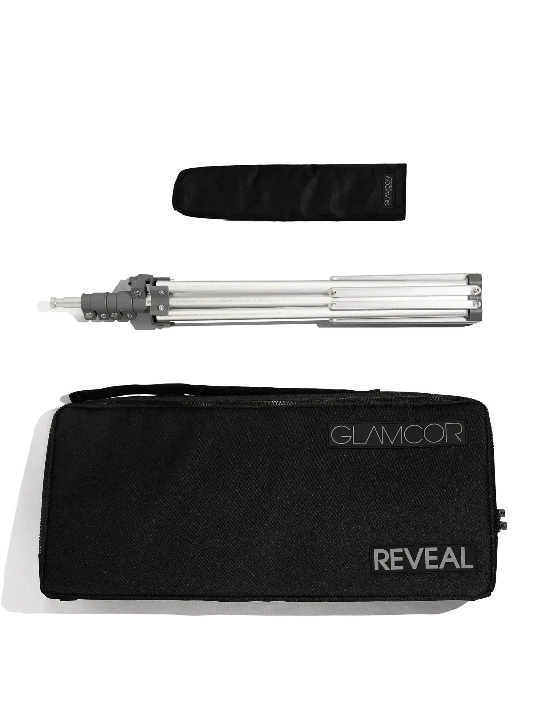 GLAMCOR® REVEAL EVA KIT – Bolsa de Transporte + Soporte Telescópico para Lámparas