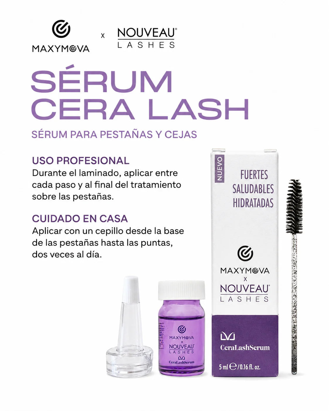 Set de 10 Cera Lash Serum Maxymova