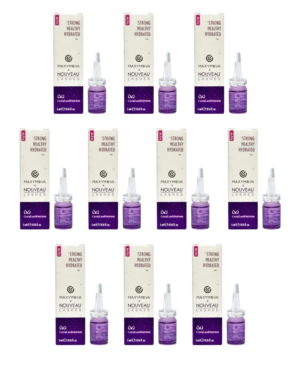 Set de 10 Cera Lash Serum Maxymova
