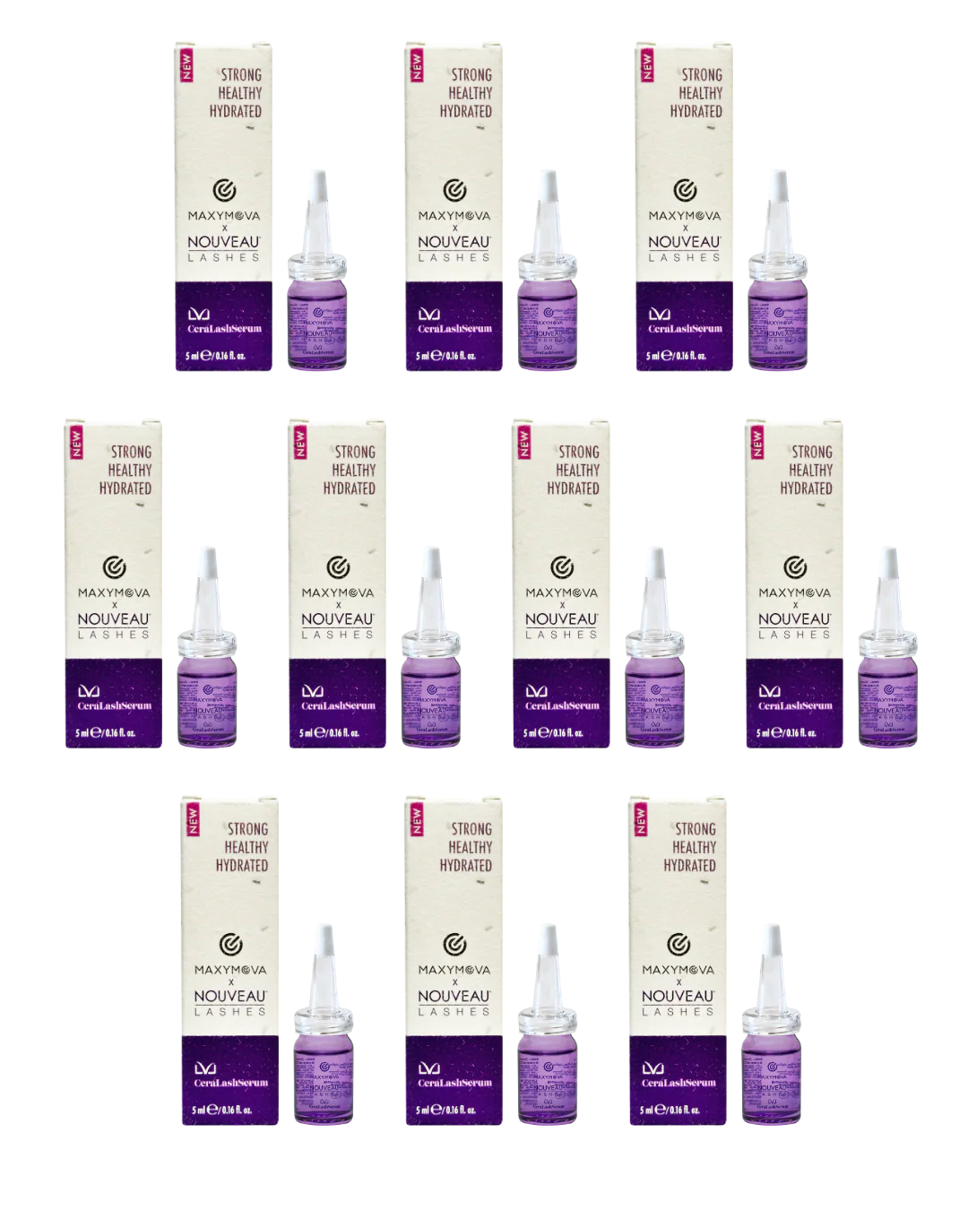 Set de 10 Cera Lash Serum Maxymova