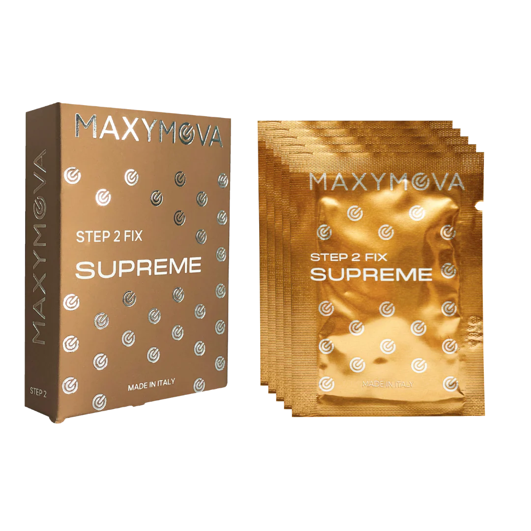 STEP 2 Crema Fijadora Supreme Permanente para Laminación de Cejas y Pestañas, sobres de 1,5 ml × 5