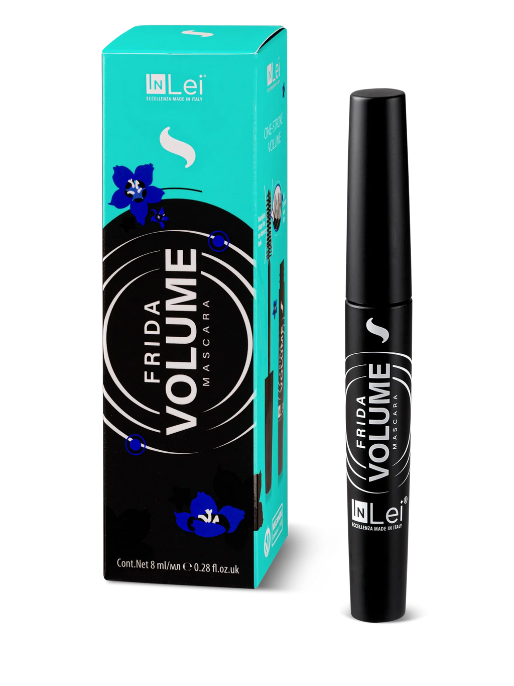 InLei® FRIDA VOLUME – Máscara Voluminizadora para Pestañas Naturales y Extensiones 8 ml