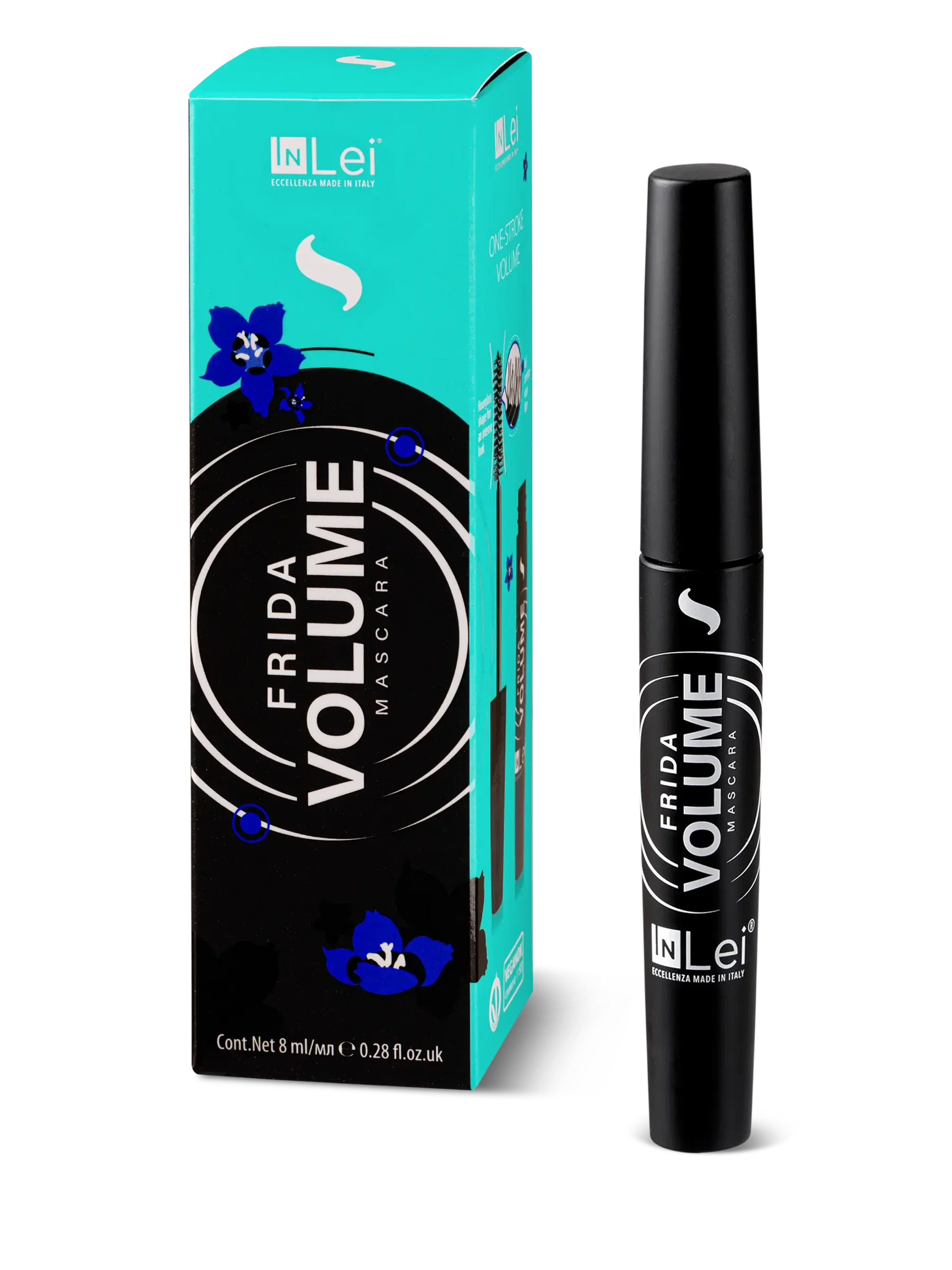 InLei® FRIDA VOLUME – Máscara Voluminizadora para Pestañas Naturales y Extensiones 8 ml