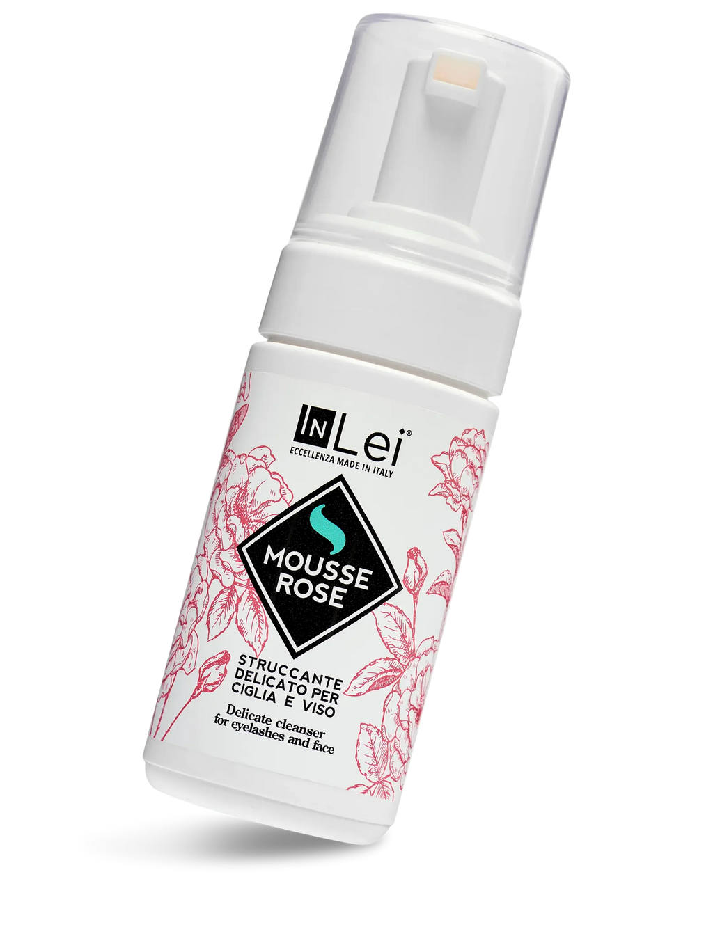 InLei® MOUSSE ROSE – Limpiador Suave para Pestañas y Rostro 100 ml