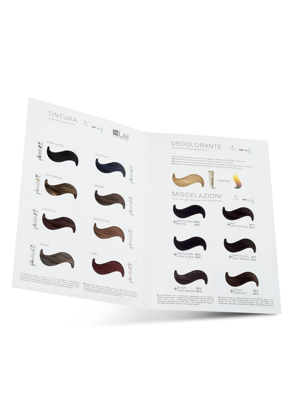 InLei® COLOR CHART – Carta de Colores y Guía de Mezclas