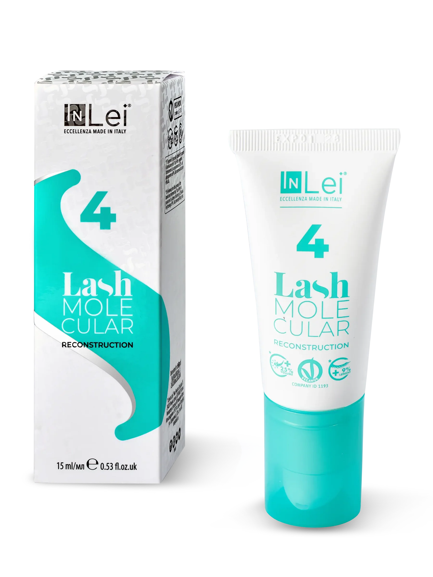 InLei® Lash Molecular 4 – Reconstrucción Molecular para Pestañas y Cejas 15 ml