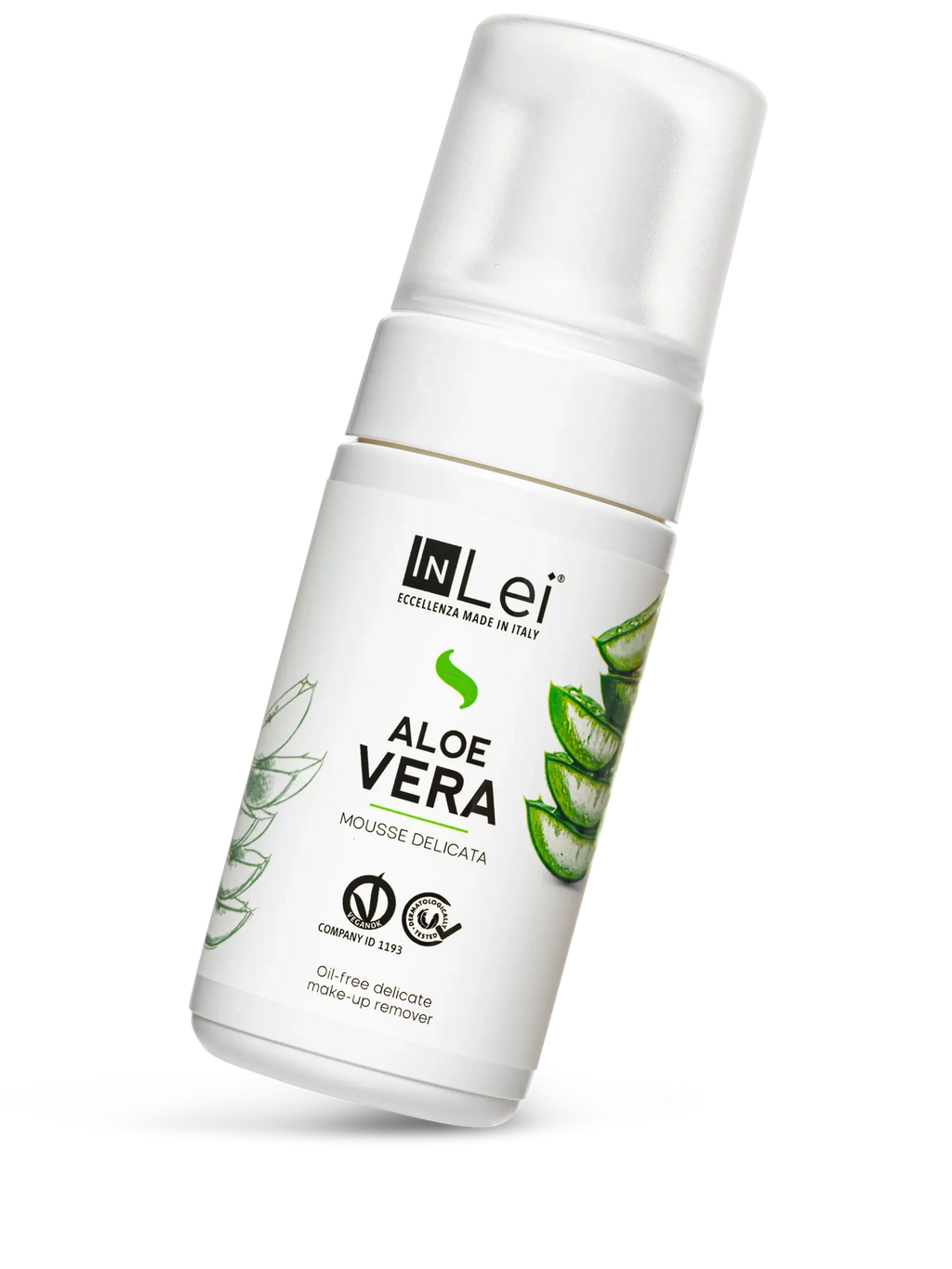 InLei® MOUSSE ALOE VERA – Limpiador Suave para Pestañas, Cejas y Rostro 100 ml
