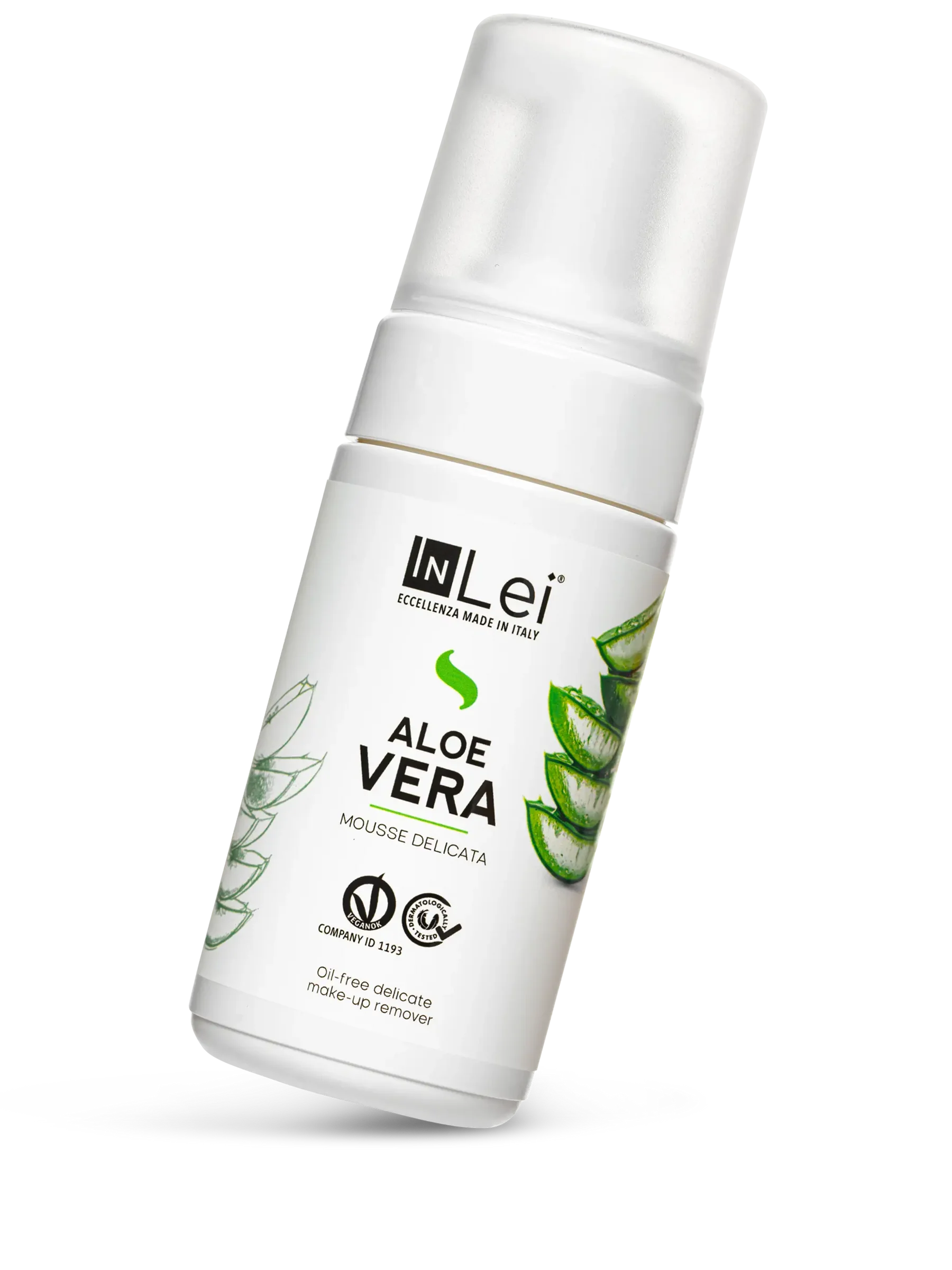 InLei® MOUSSE ALOE VERA – Limpiador Suave para Pestañas, Cejas y Rostro 100 ml