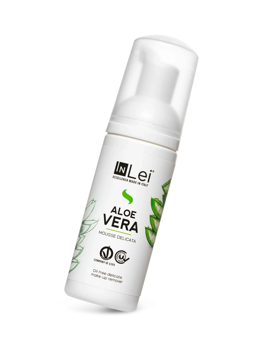 InLei® MOUSSE ALOE VERA TRAVEL SIZE – Limpiador Suave para Pestañas, Cejas y Rostro 50 ml