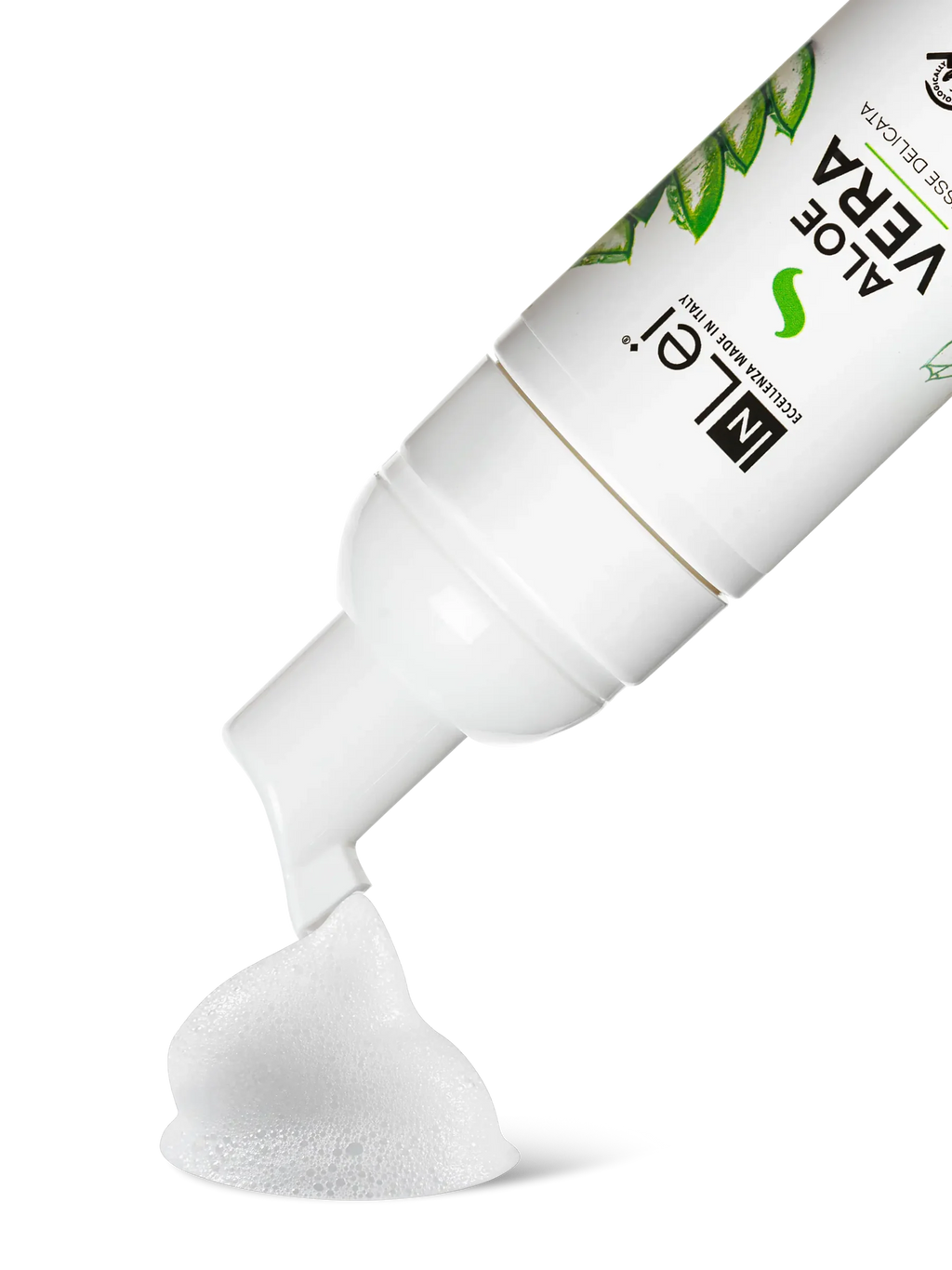 InLei® MOUSSE ALOE VERA TRAVEL SIZE – Limpiador Suave para Pestañas, Cejas y Rostro 50 ml