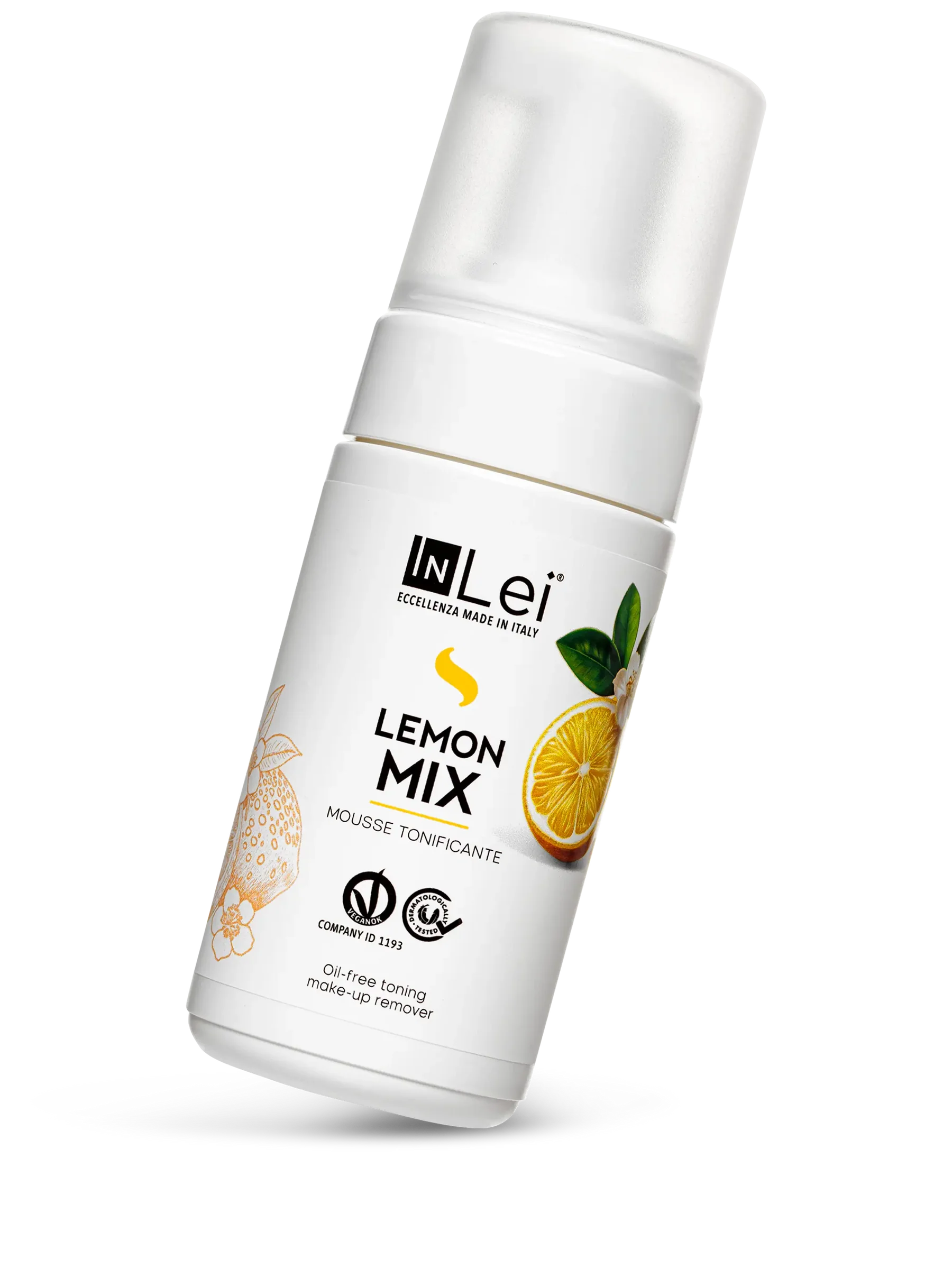 InLei® MOUSSE LEMON MIX – Limpiador Tonificante para Pestañas, Cejas y Rostro 100 ml