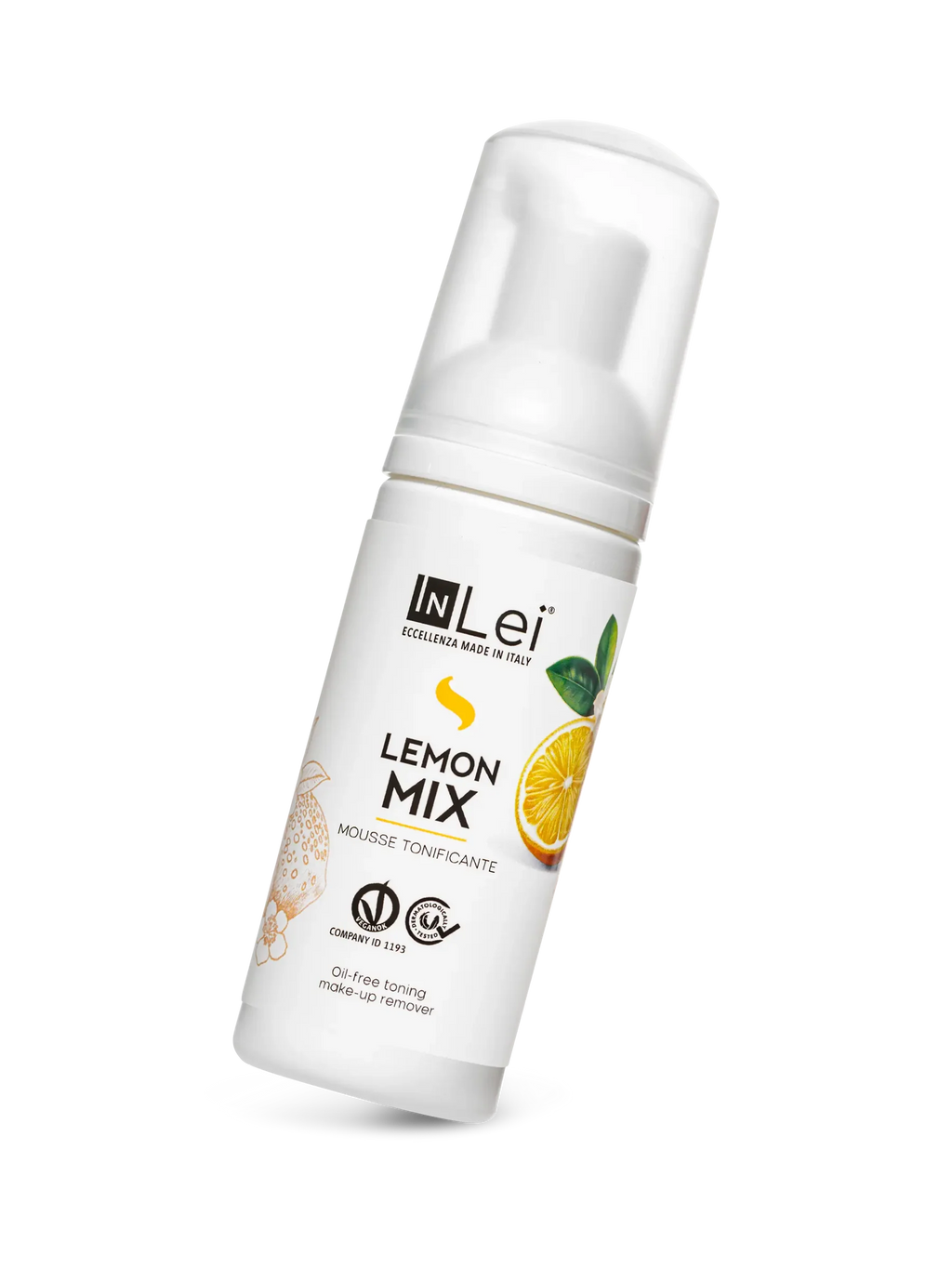 InLei® MOUSSE LEMON MIX TRAVEL SIZE – Limpiador Tonificante para Pestañas, Cejas y Rostro 50 ml