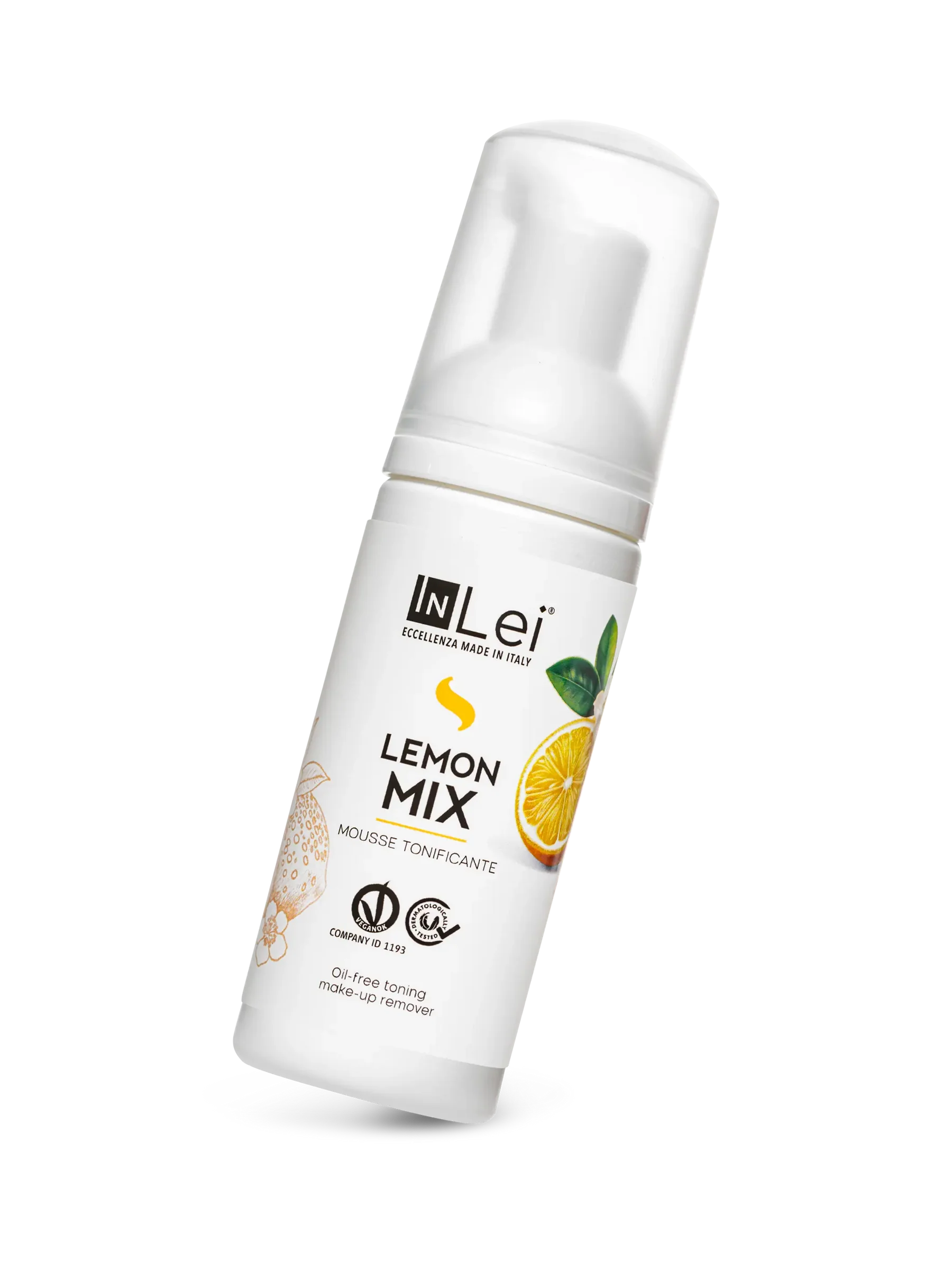 InLei® MOUSSE LEMON MIX TRAVEL SIZE – Limpiador Tonificante para Pestañas, Cejas y Rostro 50 ml