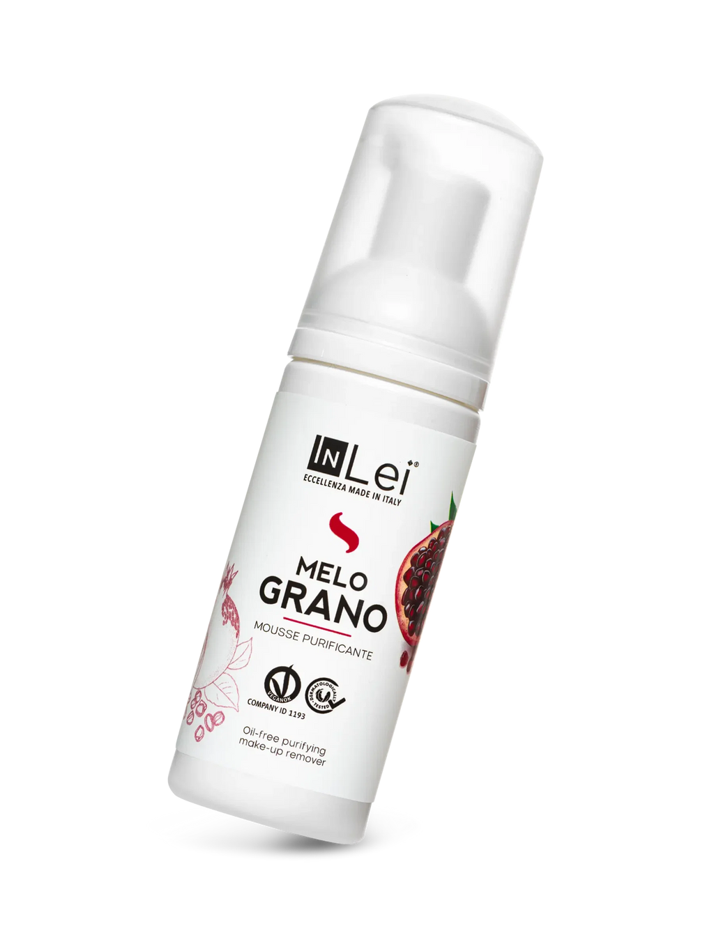InLei® MOUSSE MELOGRANO TRAVEL SIZE – Limpiador Purificante para Pestañas, Cejas y Rostro 50 ml