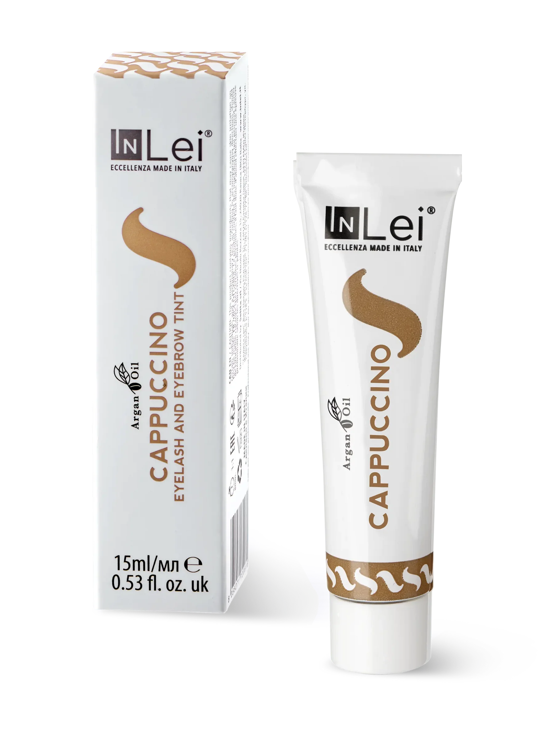 InLei® CAPPUCCINO – Tinte para Pestañas y Cejas con Aceite de Argán 15 ml