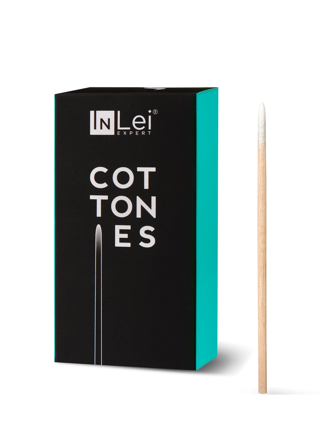 InLei® COTTONIES – Bastoncillos de Madera con Punta Fina de Algodón 100 uds.