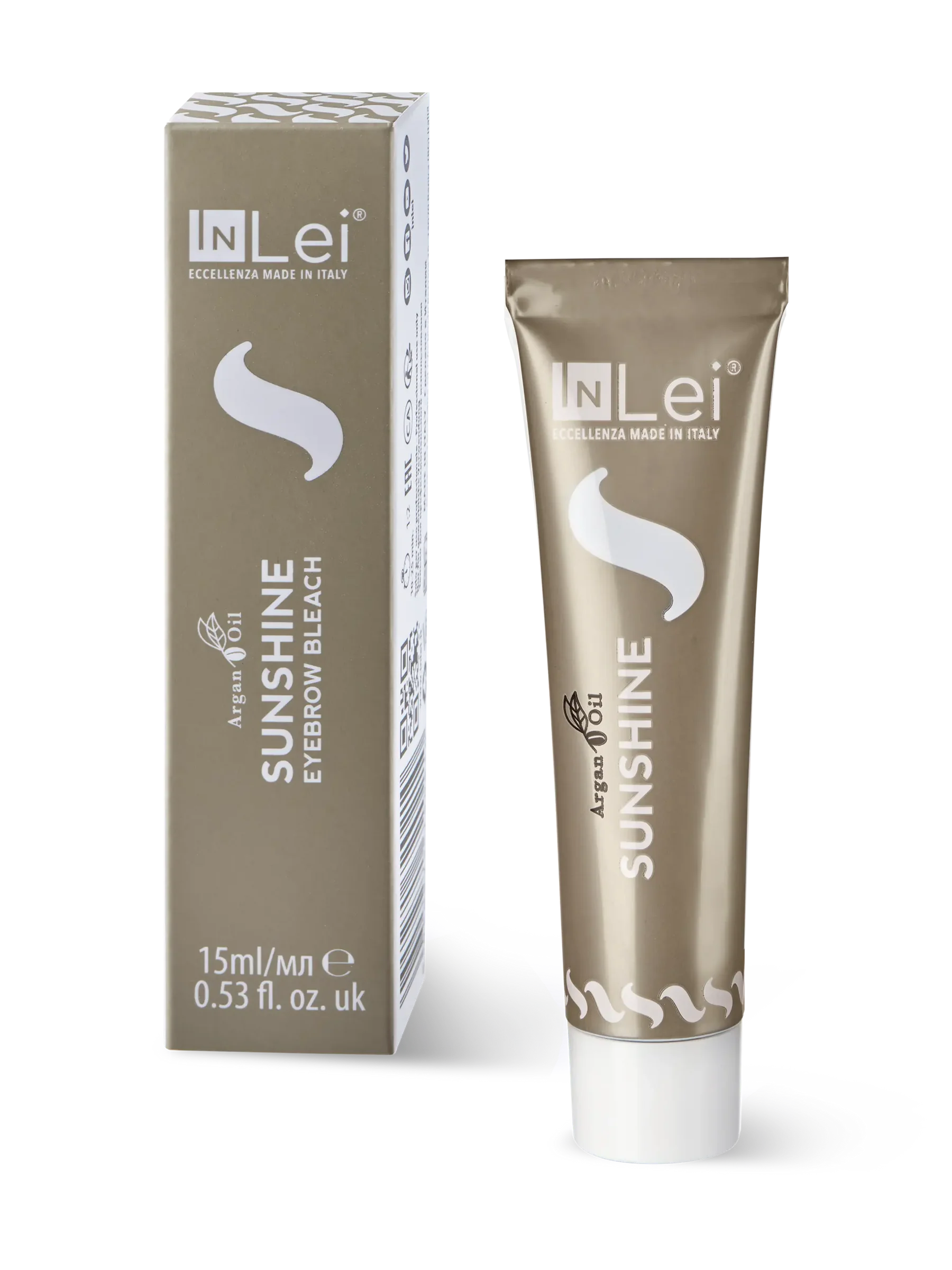 InLei® SUNSHINE – Decolorante Profesional para Cejas con Aceite de Argán 15 ml