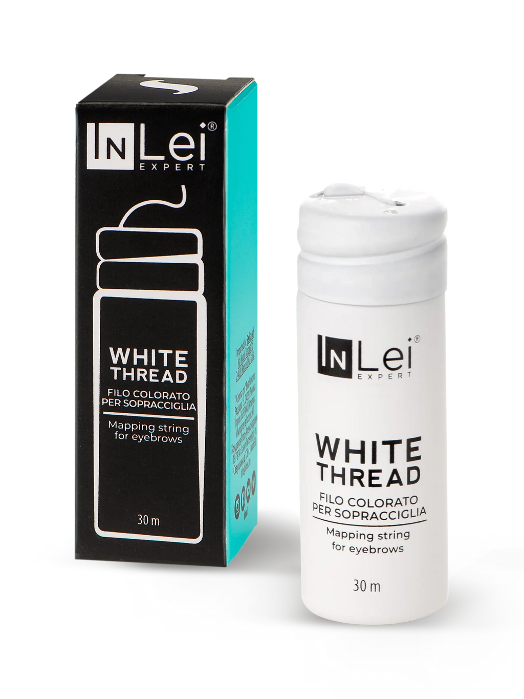 InLei® WHITE THREAD – Hilo Blanco para Diseño de Cejas 30 m