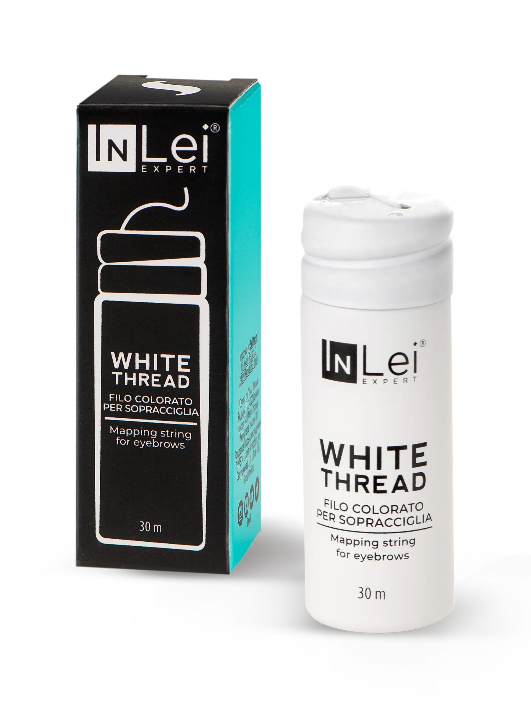 InLei® WHITE THREAD – Hilo Blanco para Diseño de Cejas 30 m