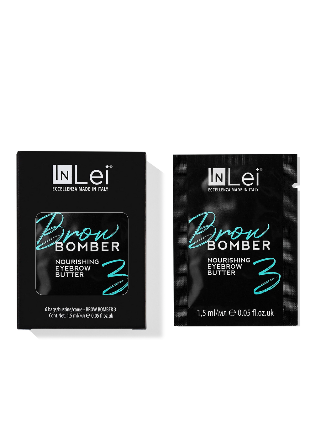 InLei® BROW BOMBER 3 MONODOSIS – Manteca Nutritiva para Cejas 6 × 1,5 ml