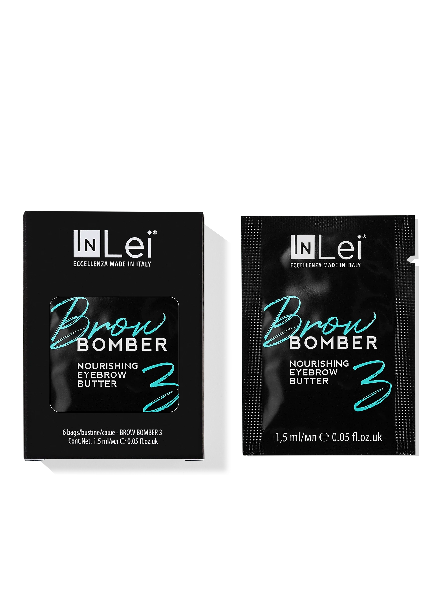 InLei® BROW BOMBER 3 MONODOSIS – Manteca Nutritiva para Cejas 6 × 1,5 ml