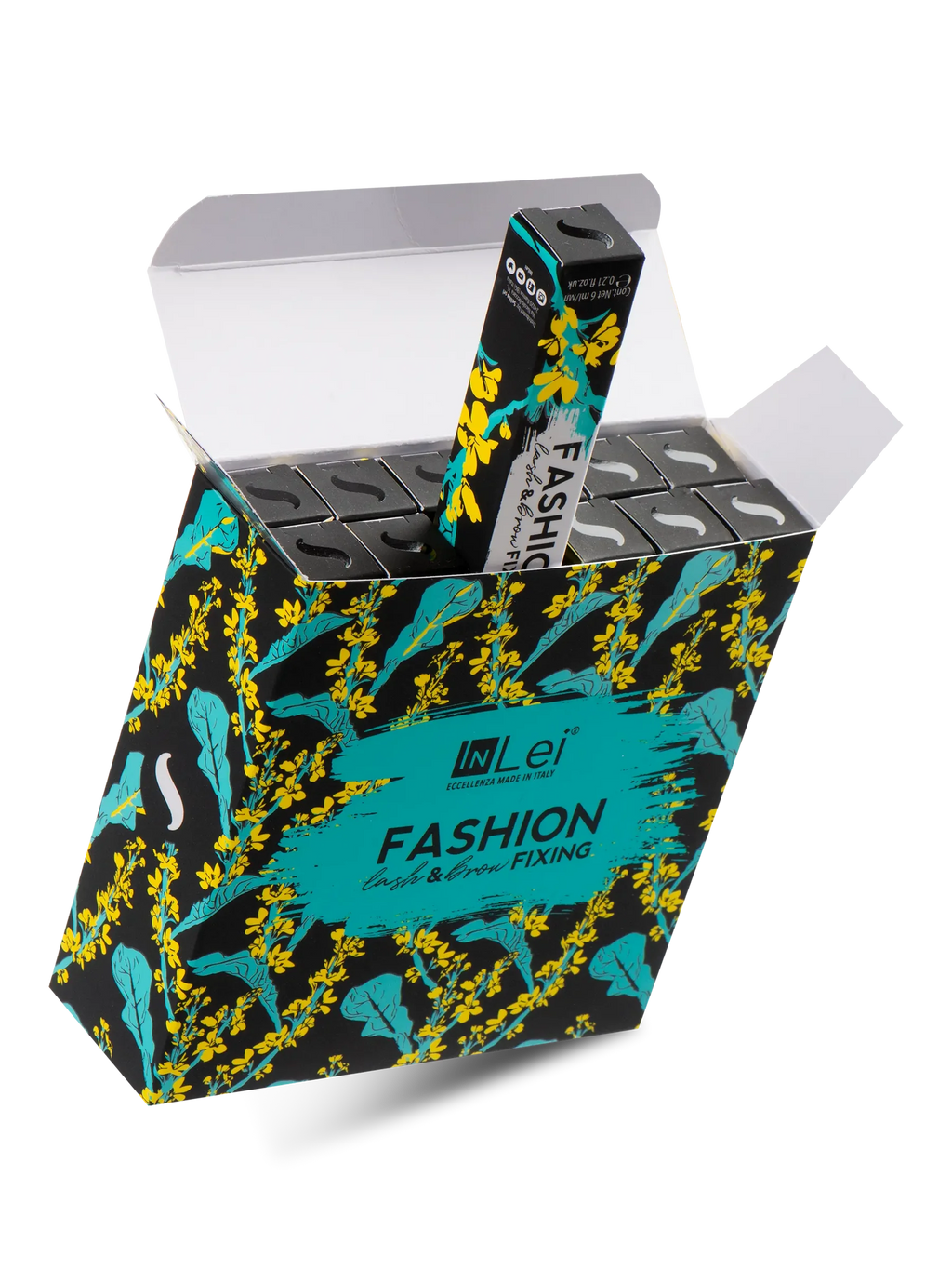 InLei® EXPOSITOR FASHION LASH &amp; BROW – Gel Fijador para Pestañas y Cejas Disponible en 12, 24 o 36 unidades