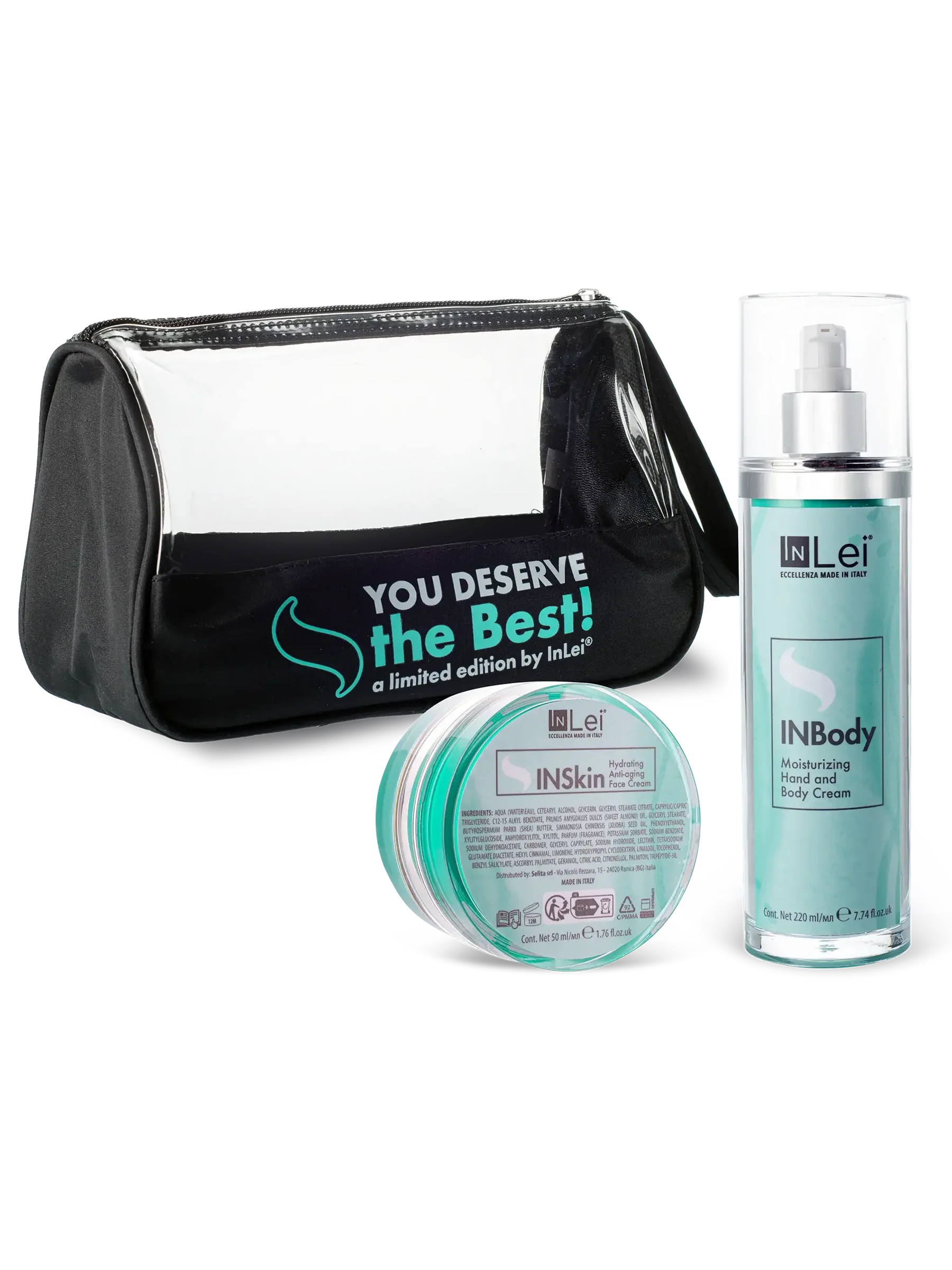 InLei® INBODY &amp; INSKIN – Set Crema Facial y Corporal 50 ml + 220 ml