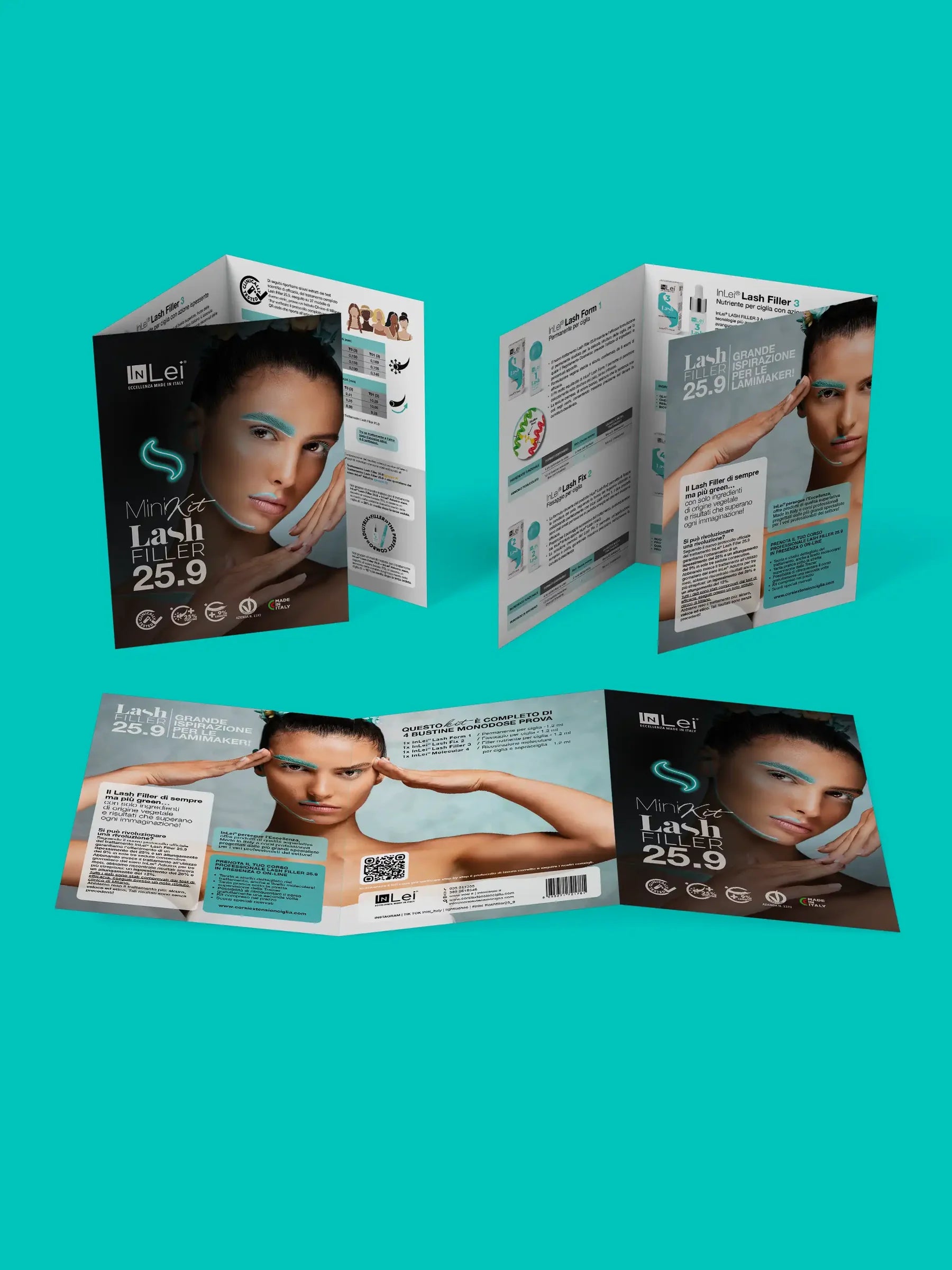 InLei® Mini Kit Lash Filler 25.9 – Laminación de Pestañas 4 × 1,2 ml