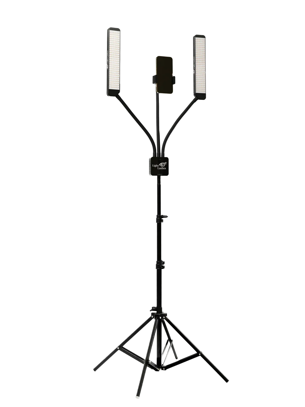 GLAMCOR® MULTIMEDIA X – Lámpara LED Profesional con Dos Brazos Flexibles y Soporte Multimedia