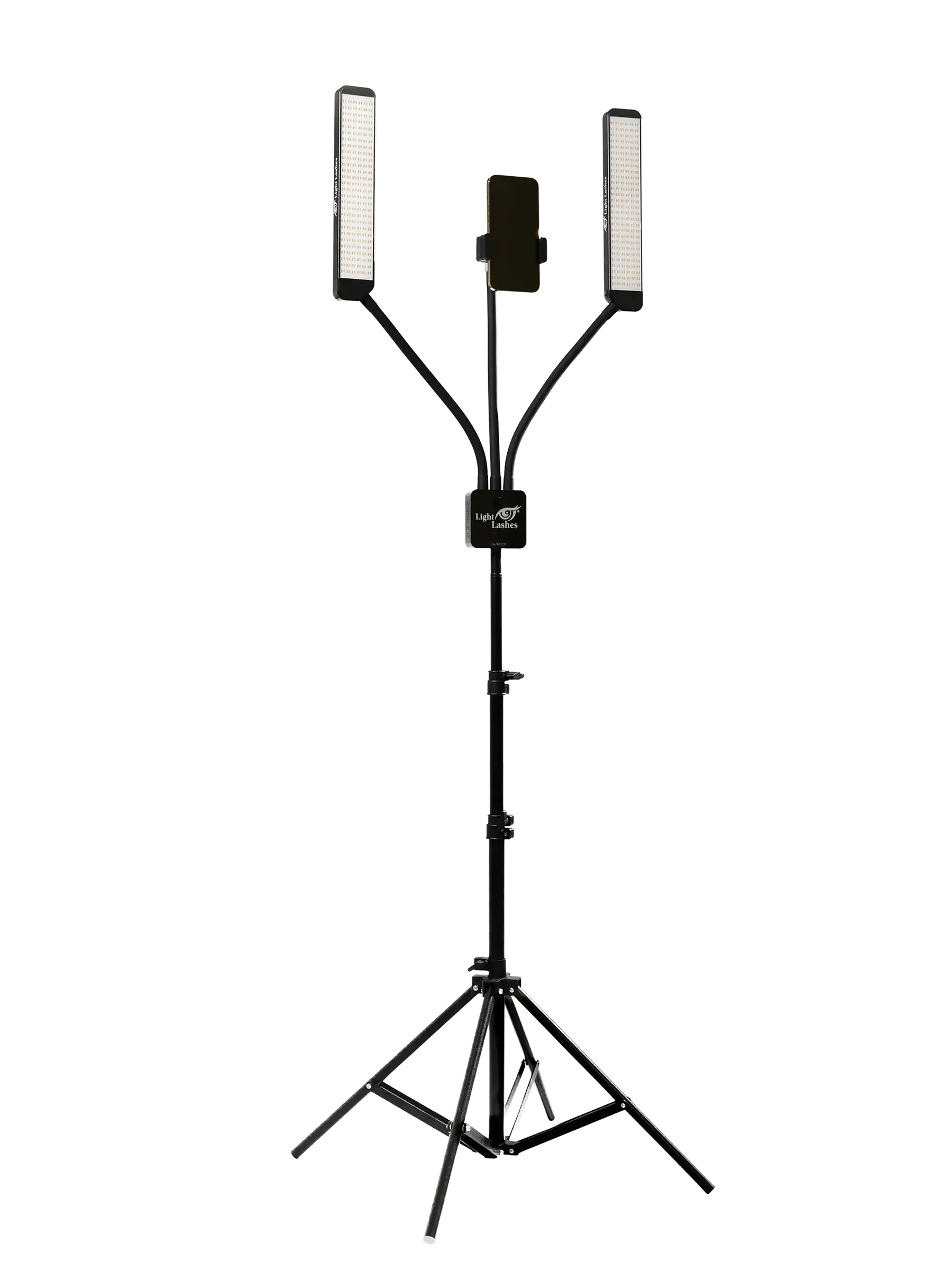 GLAMCOR® MULTIMEDIA X – Lámpara LED Profesional con Dos Brazos Flexibles y Soporte Multimedia