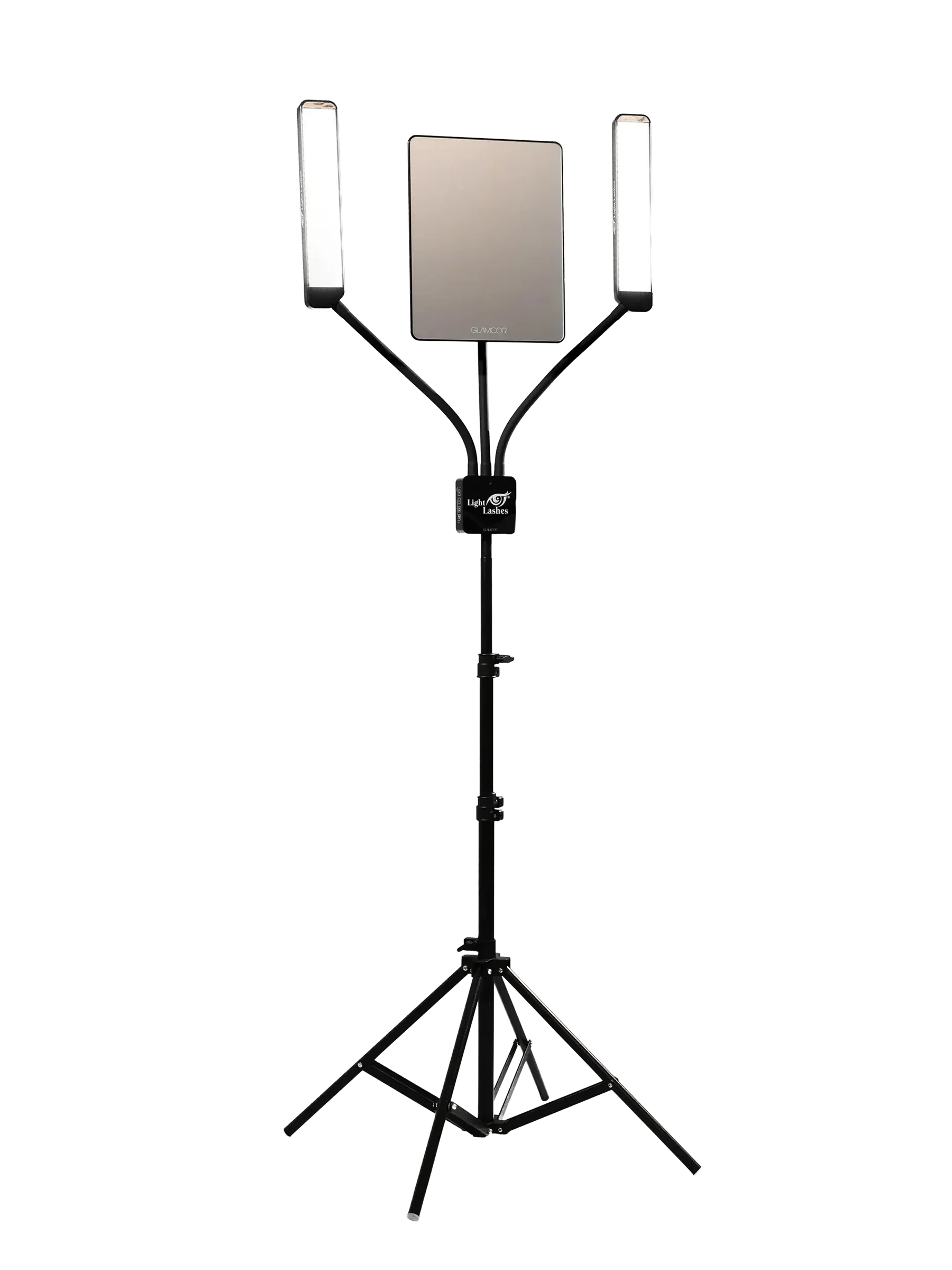 GLAMCOR® MULTIMEDIA X – Lámpara LED Profesional con Dos Brazos Flexibles y Soporte Multimedia