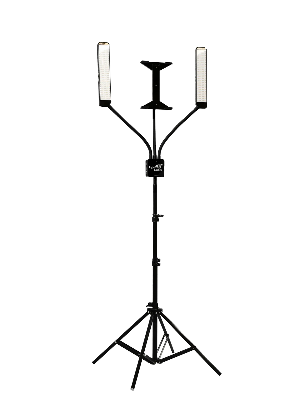 GLAMCOR® MULTIMEDIA X – Lámpara LED Profesional con Dos Brazos Flexibles y Soporte Multimedia