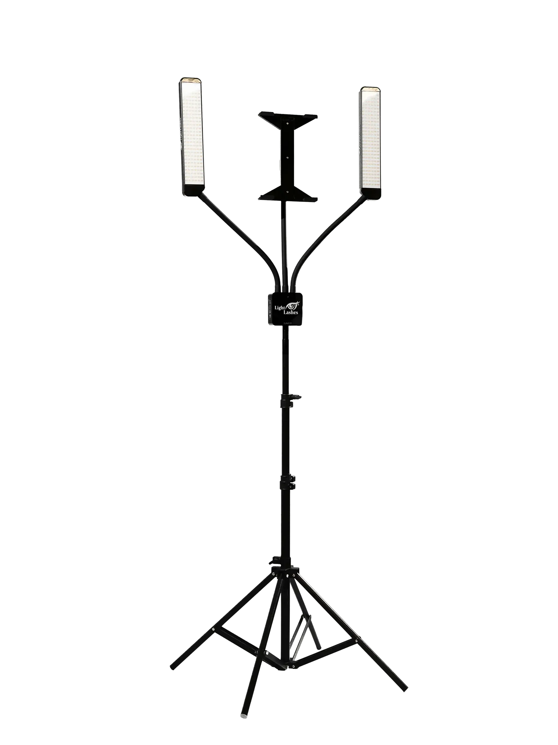 GLAMCOR® MULTIMEDIA X – Lámpara LED Profesional con Dos Brazos Flexibles y Soporte Multimedia