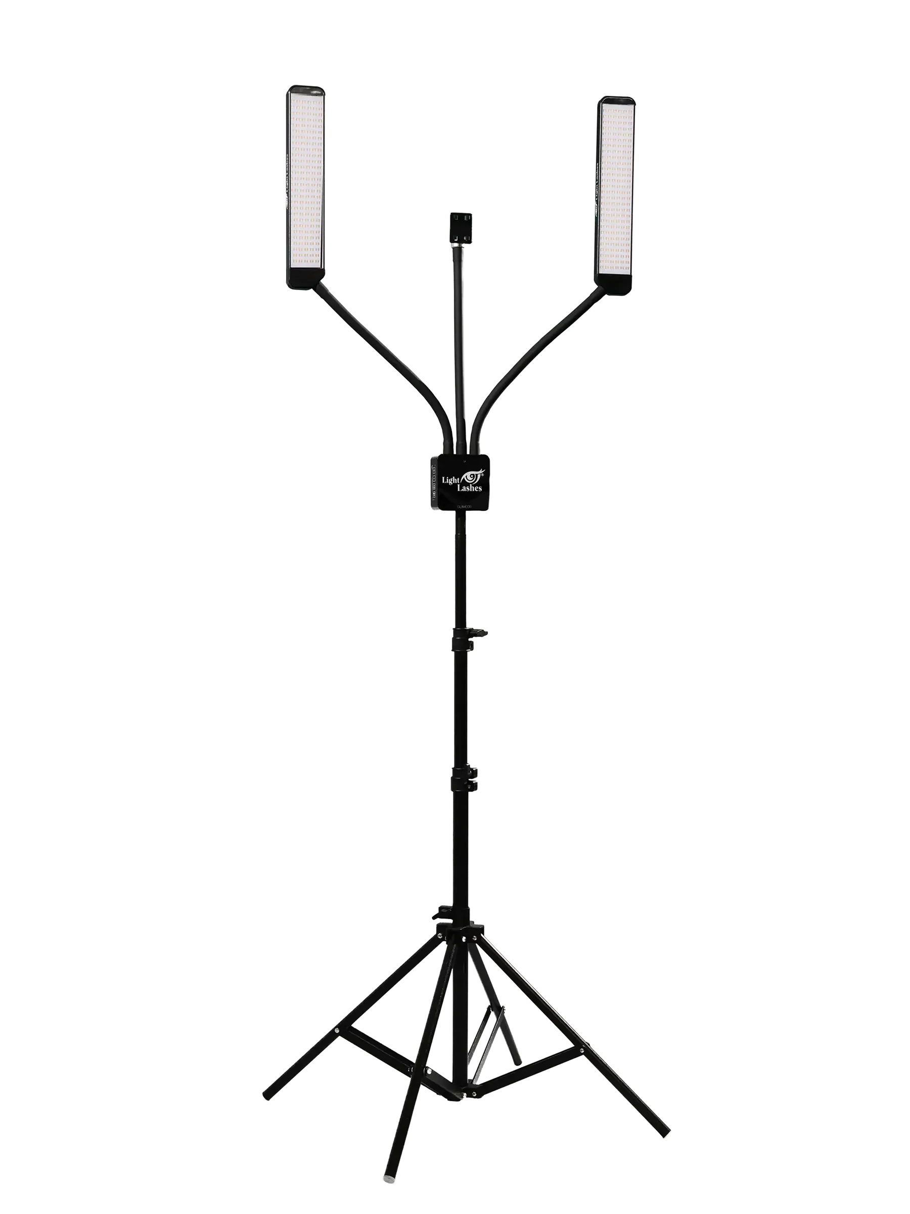 GLAMCOR® MULTIMEDIA X – Lámpara LED Profesional con Dos Brazos Flexibles y Soporte Multimedia