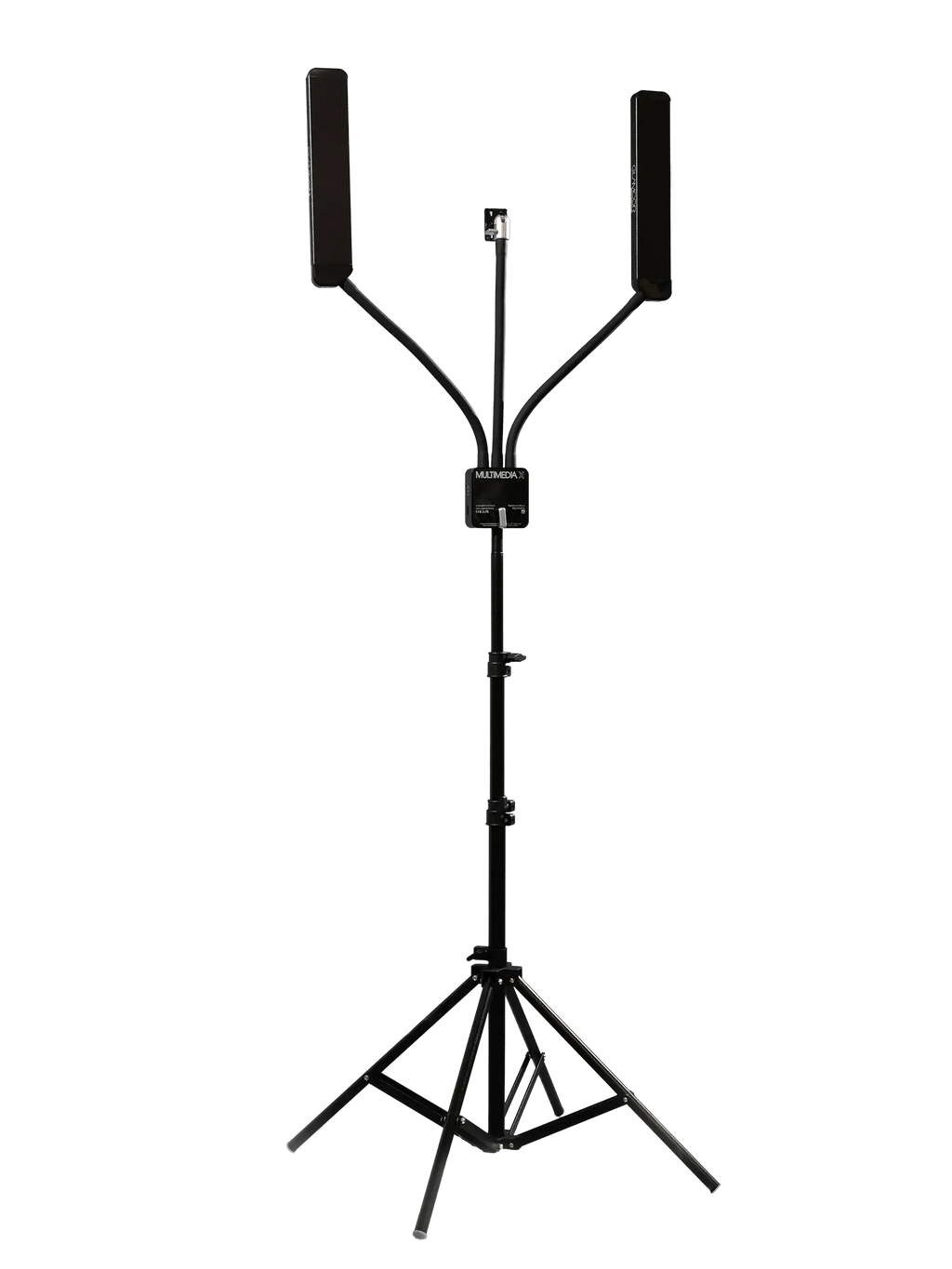 GLAMCOR® MULTIMEDIA X – Lámpara LED Profesional con Dos Brazos Flexibles y Soporte Multimedia