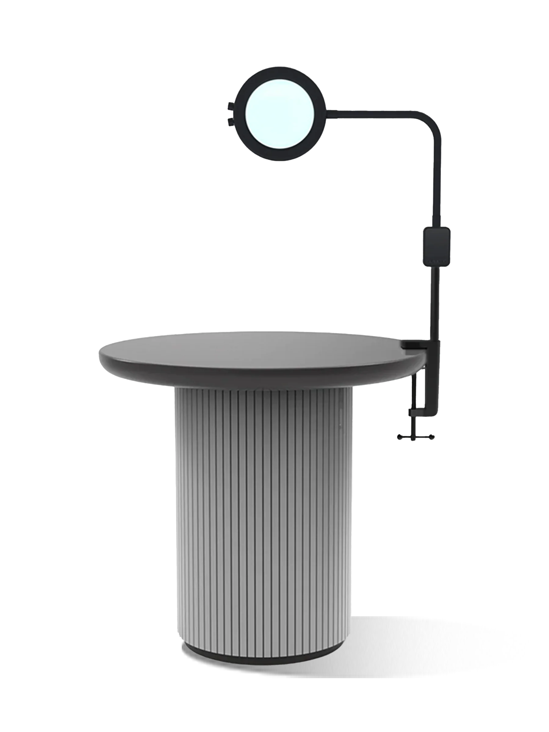 GLAMCOR® SATURN – Lámpara LED Profesional con Lente de Aumento y Abrazadera de Mesa