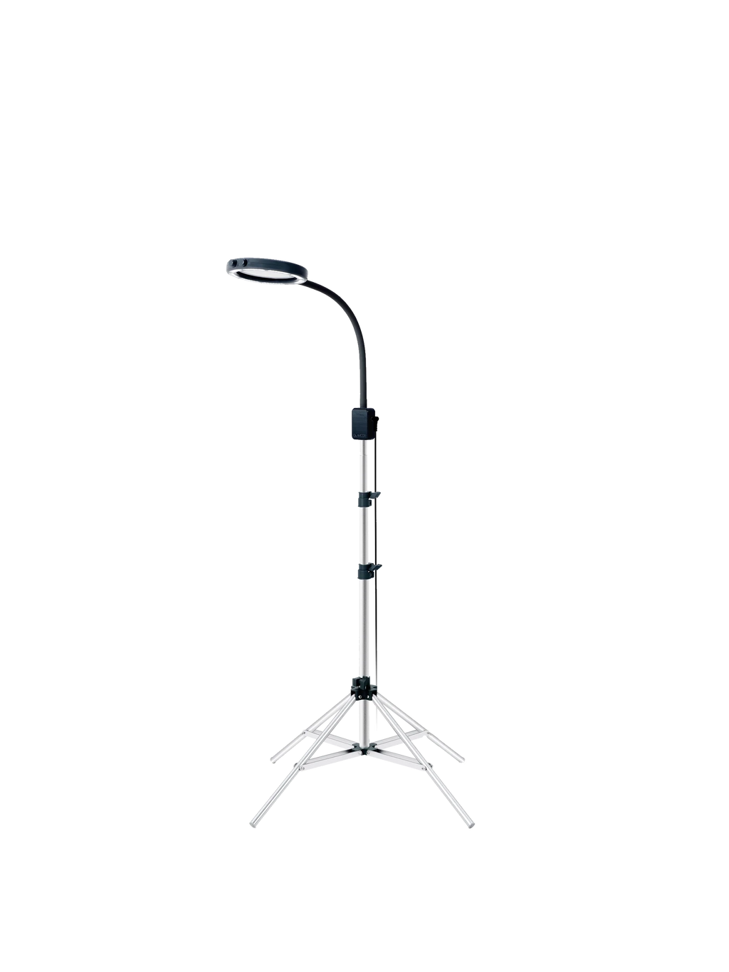 GLAMCOR® SATURN – Lámpara LED Profesional con Lente de Aumento y Soporte Telescópico de Aluminio
