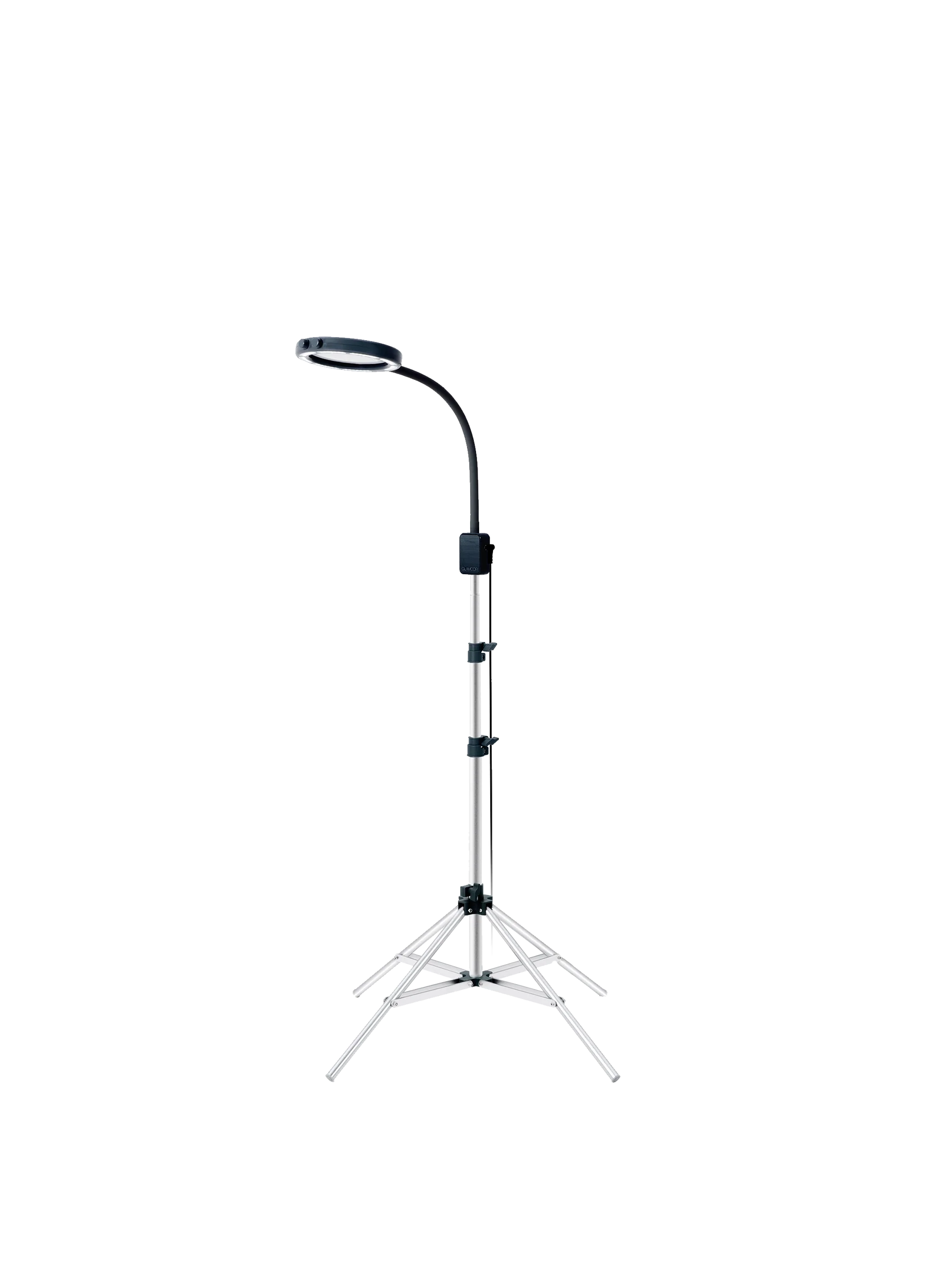 GLAMCOR® SATURN – Lámpara LED Profesional con Lente de Aumento y Soporte Telescópico de Aluminio