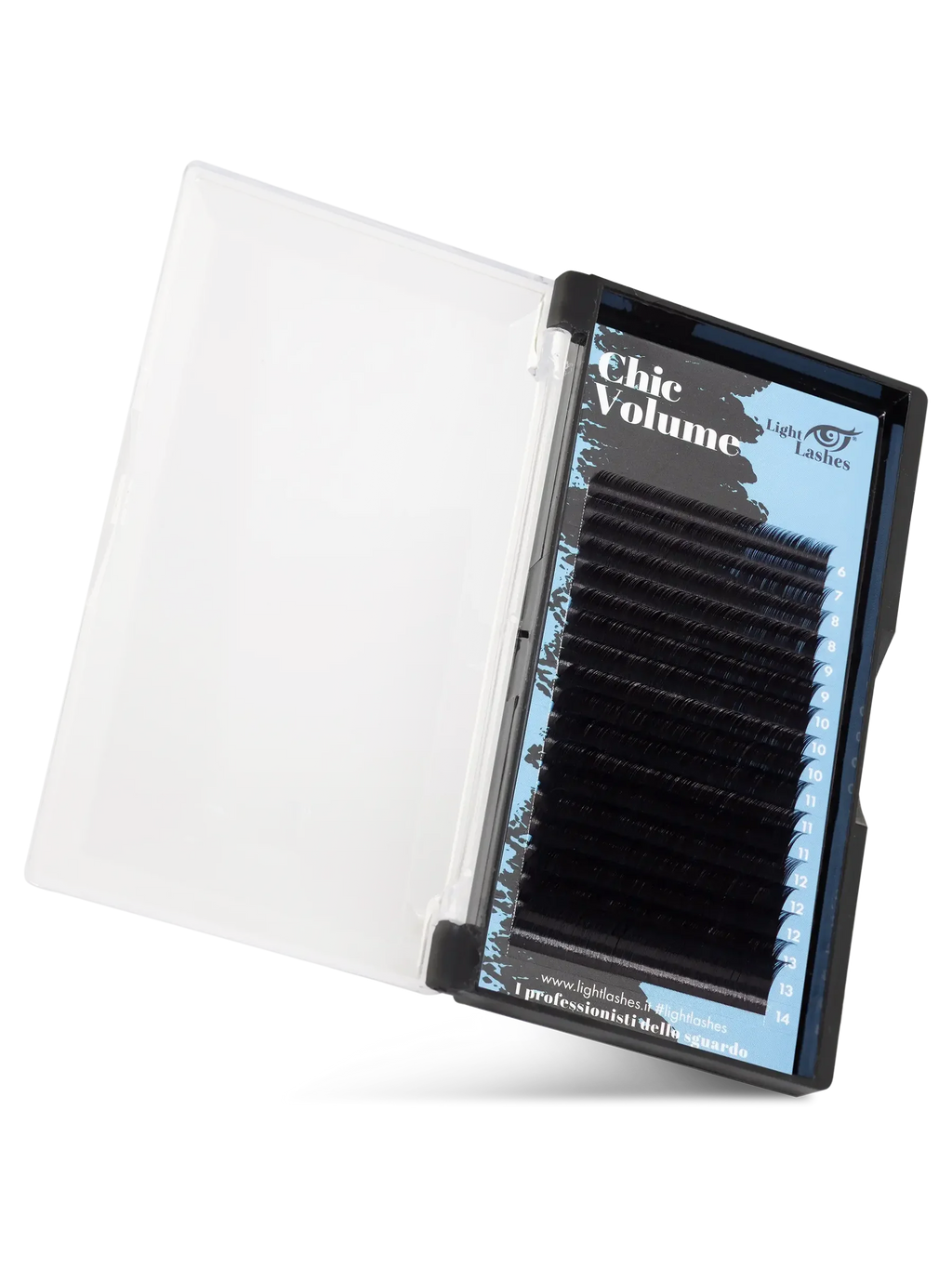 LIGHT LASHES® CHIC VOLUME CC-CURL – Extensiones Black Collection 18 Tiras